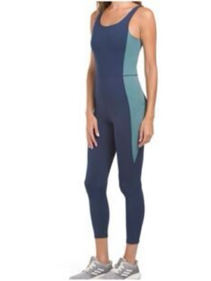 Move Theology Sleeveless Colorblock Navy & Teal Jumpsuit